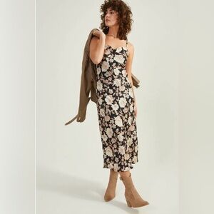 Altard State | Iyla Satin Floral Midi Dress